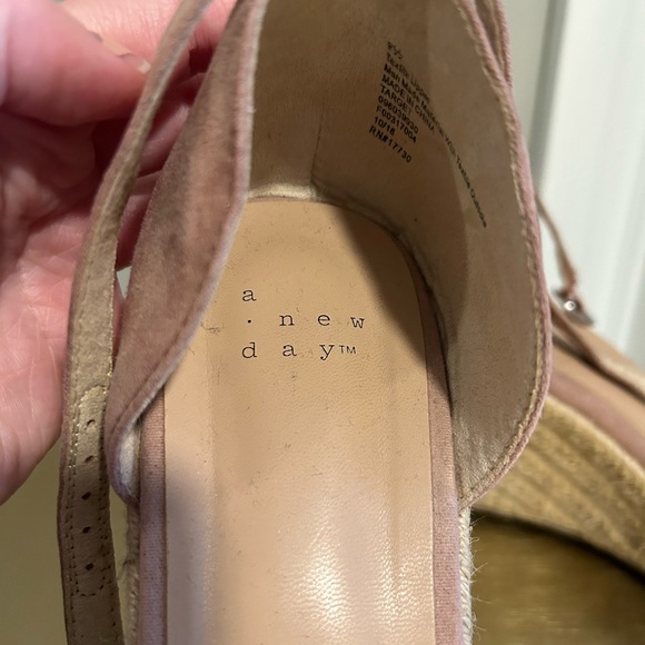 Target A New Day Pink Espadrilles Wedge Heels, Size 9.5 - Picture 5 of 9